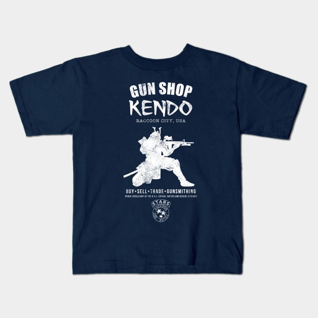 Kendo Gun Shop Kids T-Shirt by CCDesign